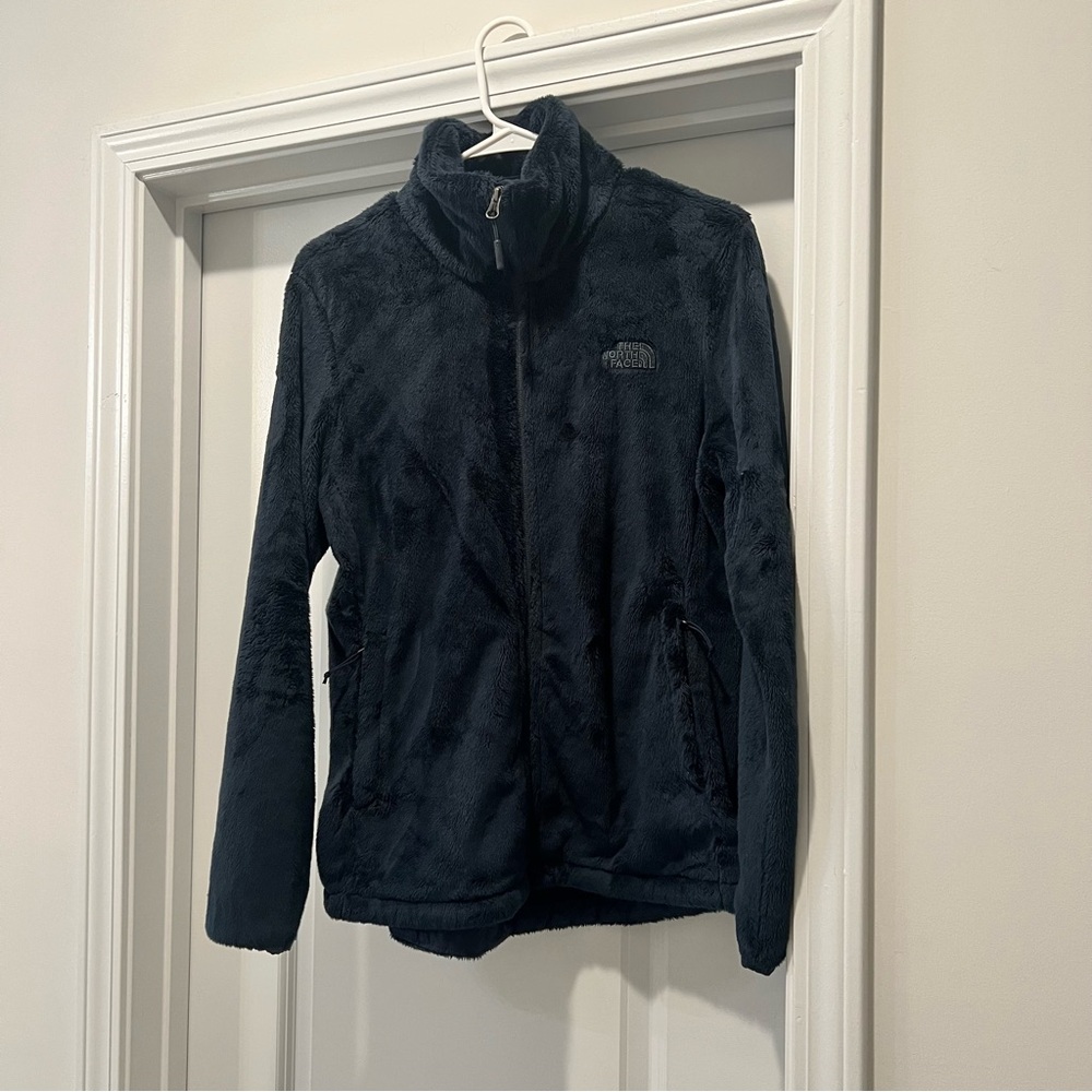 North Face Women’s Size Medium Osito Navy Warm Fleece Jacket 2 Zipper Pockets